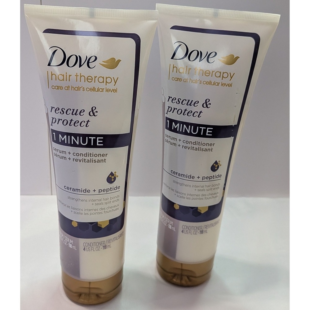 Dove Hair Therapy Serum + Conditioner Unisex 7.9oz White New Repairing Ceramide